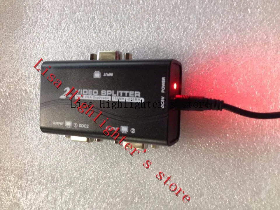 Черный 1-2 порты 2 Way VGA Video Splitter Дубликатор 250 мГц разделения экрана устройства cascadedable Сапоги и ботинки для девочек видеосигналов до 65 м