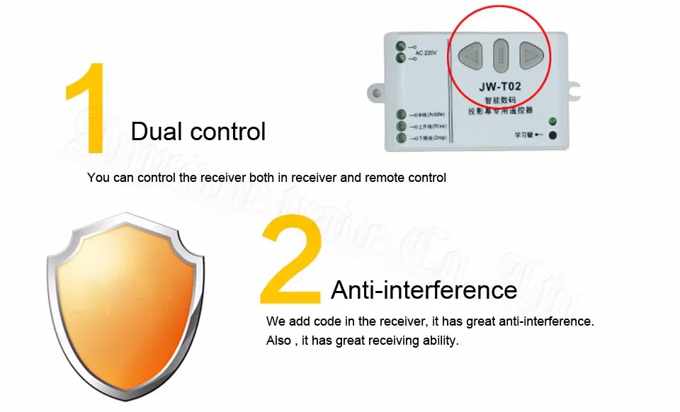 ANYSANE Rf пульт дистанционного управления затвора занавеска радио управление Лер AC220V беспроводной вверх вниз стоп пульт дистанционного управления Лер руководство для проекции
