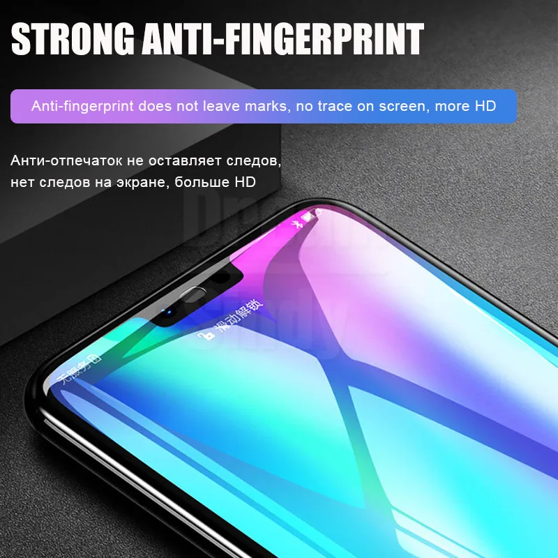 Закаленное стекло полное покрытие для Huawei Honor 8x 7c 7a Pro 10 Lite 20D Защитная пленка