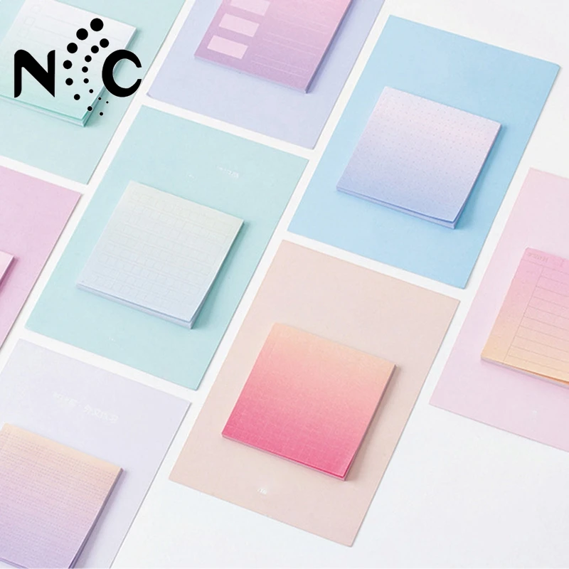 

Newest Cute Rainbow Northern Europe memo pad paper sticky notes notepad stationary school supplies material