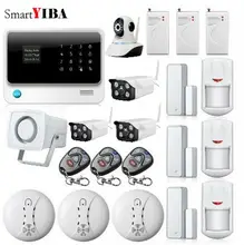 SmartYIBA APP Control WIFI IP Camera For Home Security Network Alarm Wireless GSM GPRS Alarmes Smoke Sensor Shock Alarm