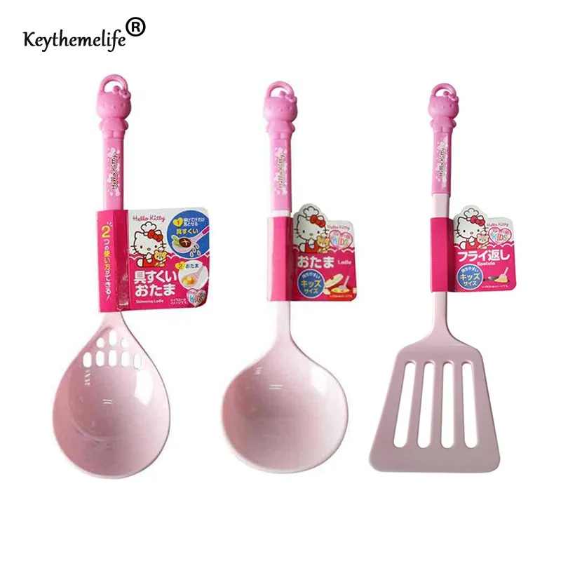 

1pcs Cartoon Long Handle Soup Hello Kitty Colander Shovel Kitchen Cooking Tools