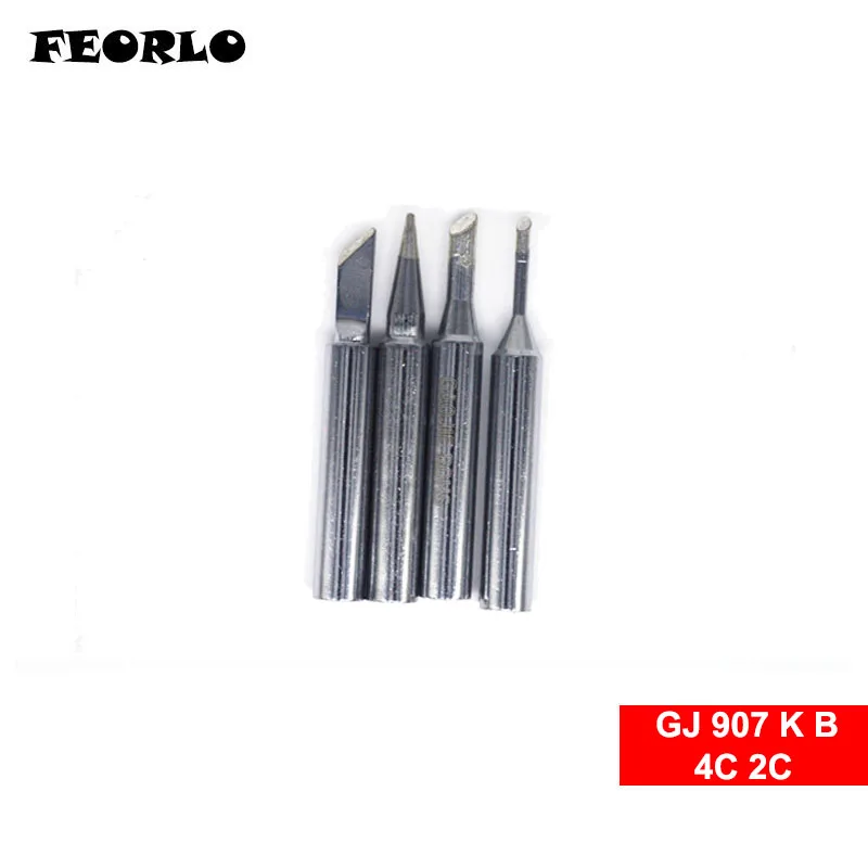 

FEORLO 5/PCS a lot GJ Lead-free electric soldering iron tipI 2C B 4C K Universal Welding Tip