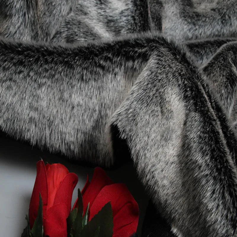 

170x50cm1pc Good Faux Fur Fabric Rabbit Grey Faux Fur Fabric Sewing Material Diy Home Textile Coat Collar Winter Faux Fur Fabric