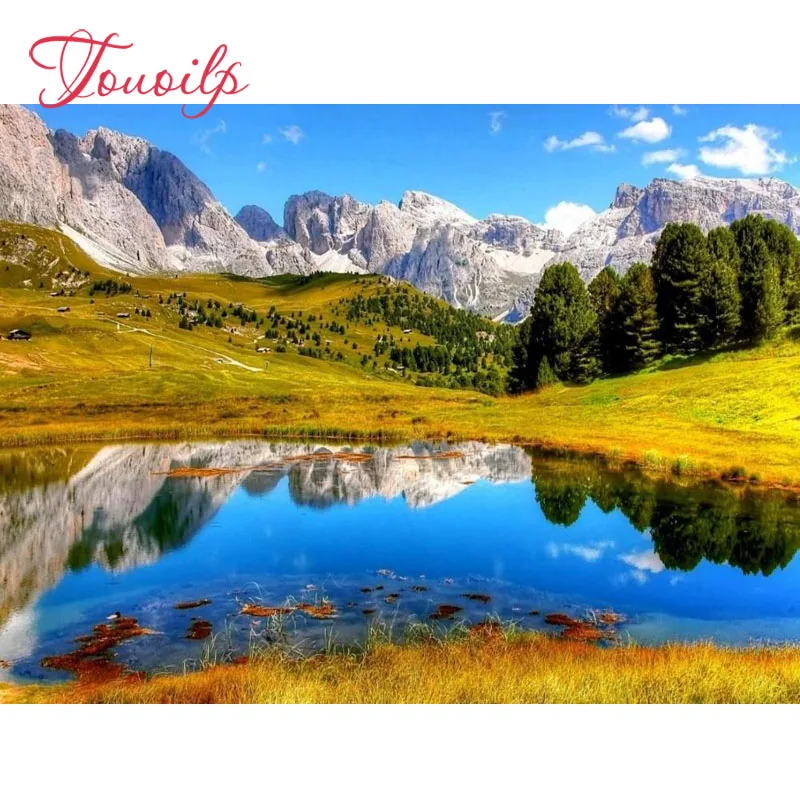 

TOUOILP Full Square/Round Drill 5d DIY Diamond Painting"Gebergte Canada"Embroidery Cross Stitch Mosaic Home Decor Gift