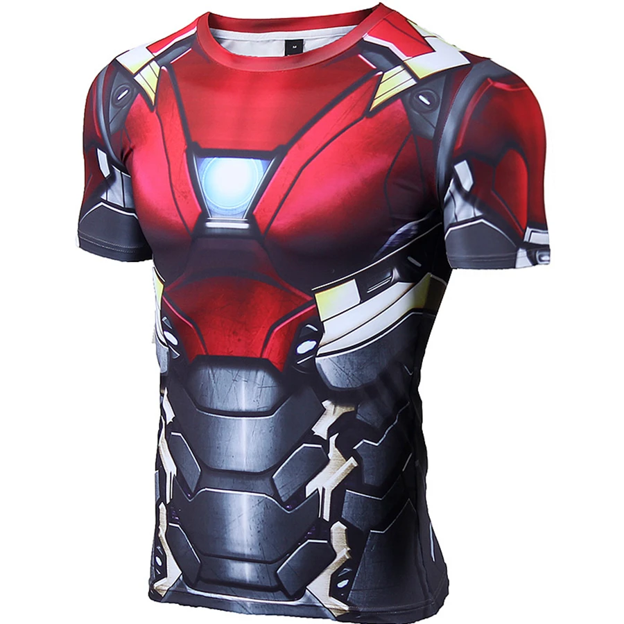 

COCEDDB 3D Printed T shirts Men Compression Shirt 2017 New Spiderman Cosplay Short Sleeve Crossfit Tops For Male Fitness
