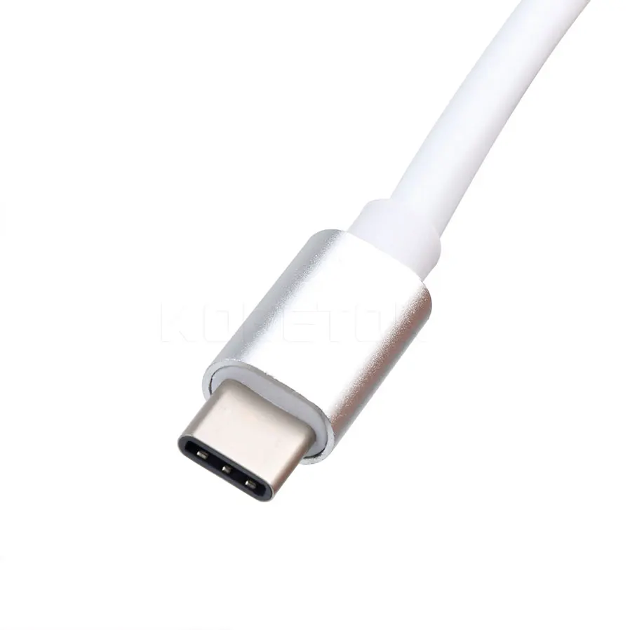 Kebidu 1 шт. USB 3,1 type C USB-C для женщин VGA Кабель-адаптер 10 Гбит/с для нового Macbook 12 дюймов Chromebook Pixel Lumia 950XL