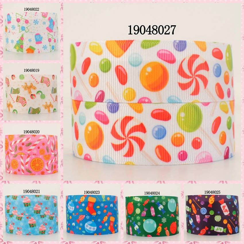 New 50 yards Halloween candy pattern ribbon printed grosgrain 19048025 | Дом и сад