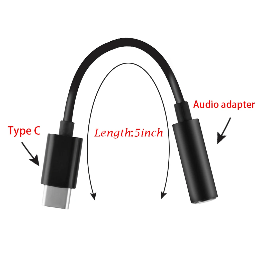 1 шт. тип-c до 3,5 мм кабель для наушников адаптер USB 3,1 Тип C USB-C штекер до 3,5 аудио Женский Разъем конвертер адаптер разъем