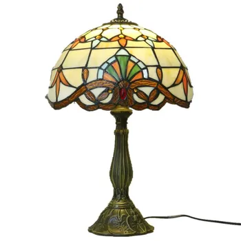 

12" Handmade Tiffany Baroque Glass Led E27 Table Lamp for Foyer Bed Room Bar Apartment H 45cm 1013