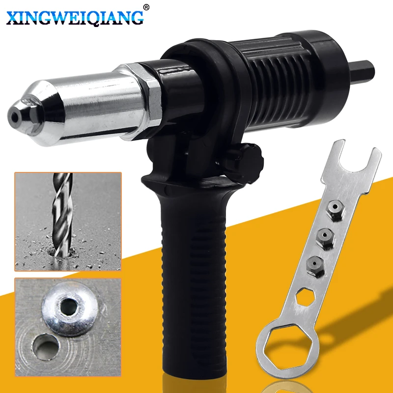 Electric Rivet Nut Gun Riveting Tool Cordless Riveting Drill Adaptor Insert Nut Tool