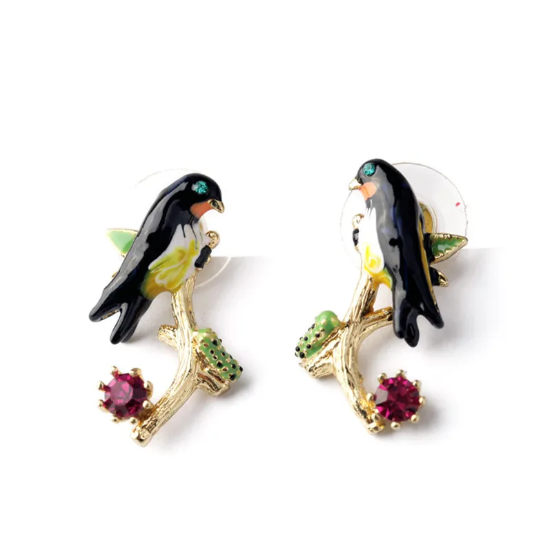 

Fashion accessories multicolour glaze branches female stud earring