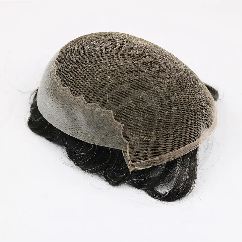 Natural Human Hair Replacement Mens Hairpiece System Toupee Swiss Lace With Skin Q6 Base Men Wig For Haircut Toupees Aliexpress