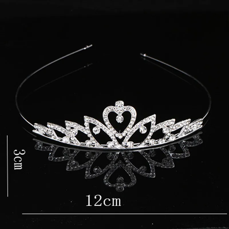 

Sale 1pc Princess Crystal Tiaras and Crowns Headband Kid Girls Love Bridal Crown Wedding Party Hairband Accessiories Jewelry