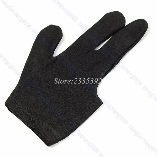 Черный Кий бильярдный перчатки для игры в пул 3 пальца перчатки