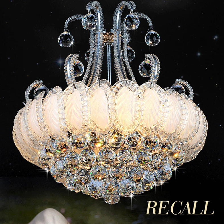 

Silver Gold Crystal Chandelier Lighting Fixture Modern Chandeliers Lights Lustres Lamps European Home Indoor Lighting AC90V-260V