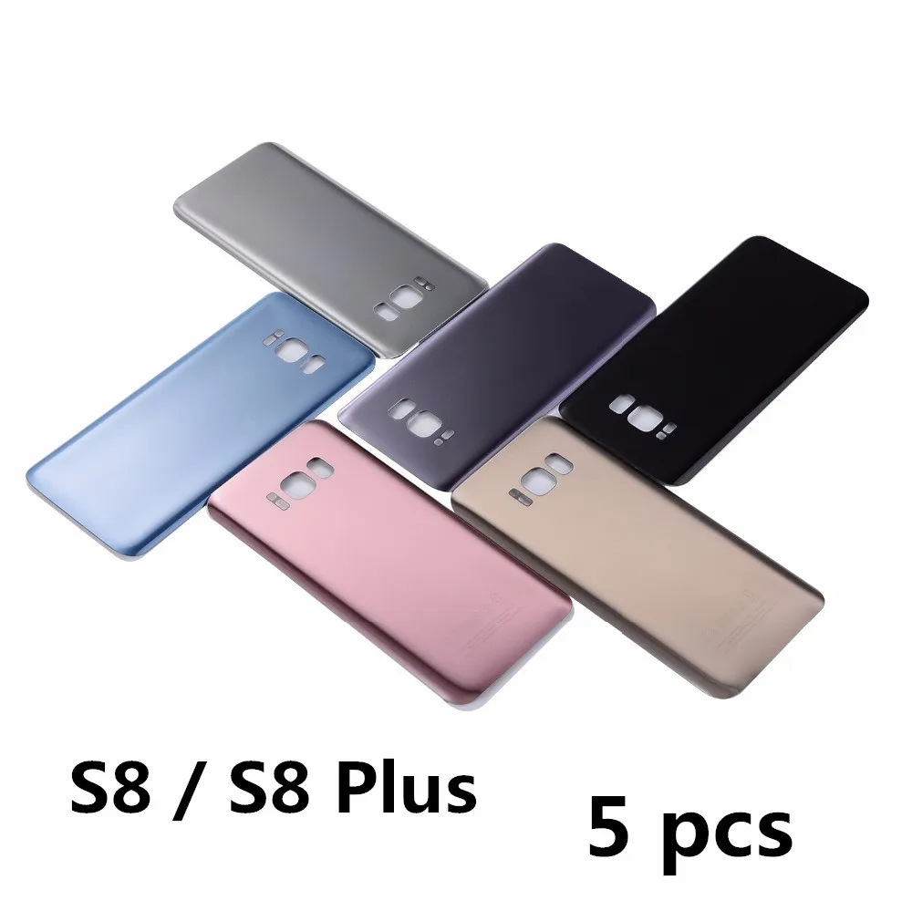 

6 pcs / lot For Samsung S8 G950F Housing Back Glass Battery Cover For Samsung S8 Plus S8+ G955F Back Cover with Adhesive