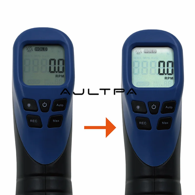 10Pcs Digital Photo Tachometer LCD rpm meter 2.5-99999RPM Motor Speed Meter Laser Non-Contact Tach Range Reflective Tape H4379