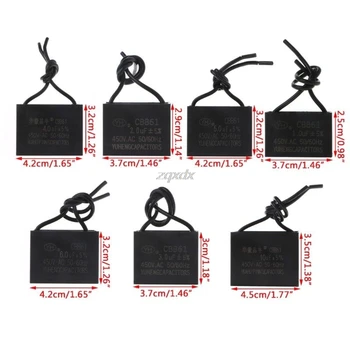 

CBB61 450V 1/2/3/4/5/6/10 uF Ceiling Fan Motor Running Starting Capacitor Hot Drop ship
