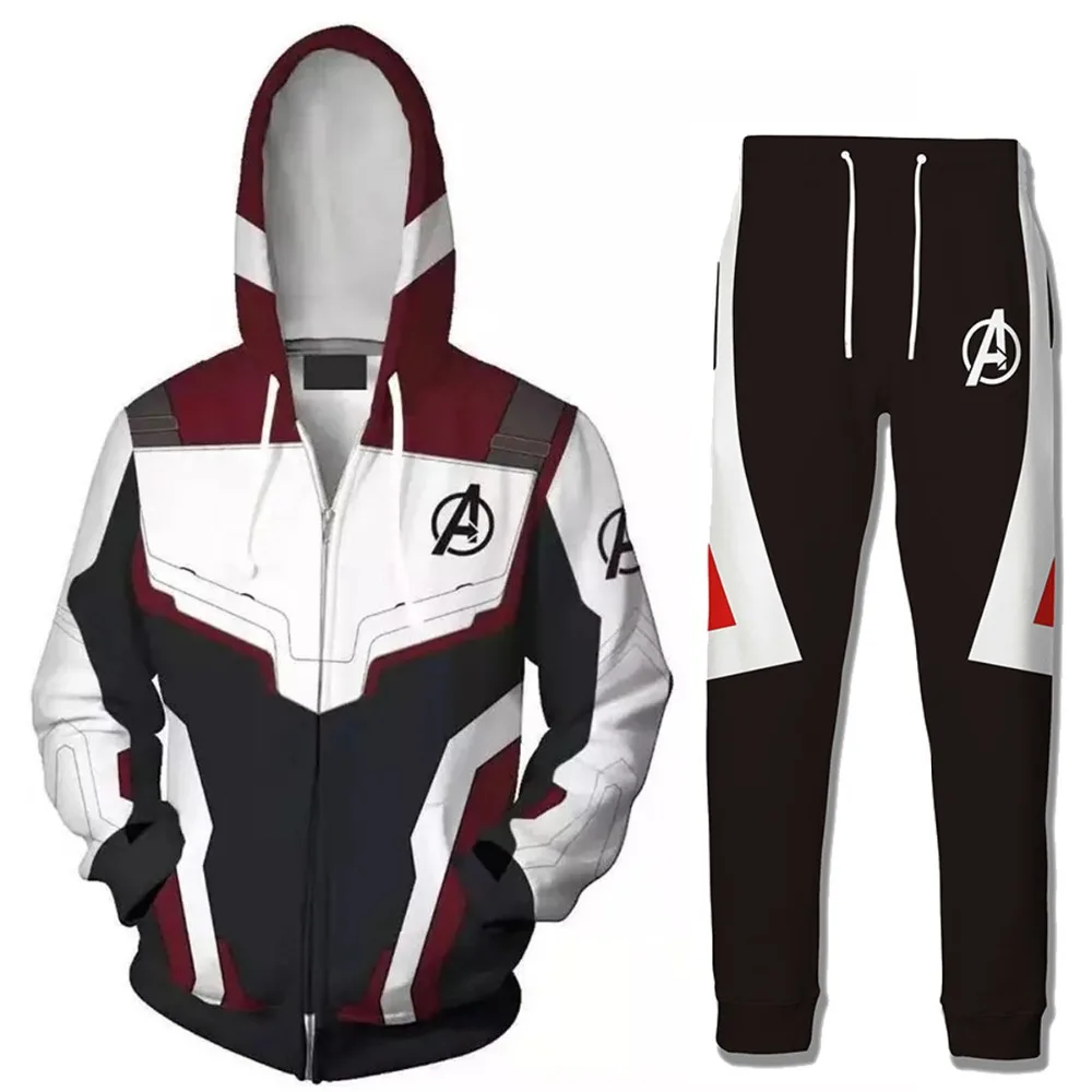 PLstar Cosmos Avengers Endgame 4 Quantum Realm 3D Print Hoodies Men Fitness Zipper Jacket Cosplay Costume Streetwear TZ-586