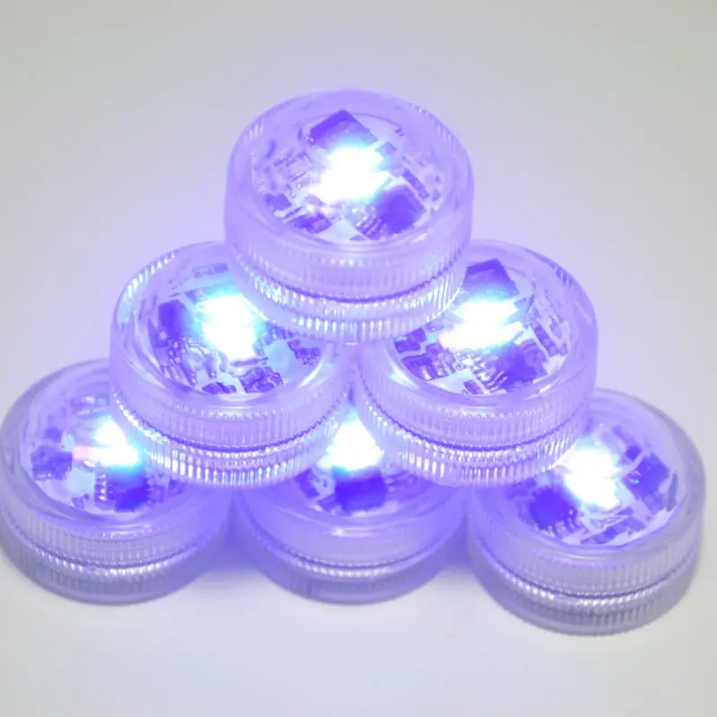 

White Warm White, RGB Color Changing Remote Controlled Submersible Waterproof Mini LED Lights with Battery for Home Decoration