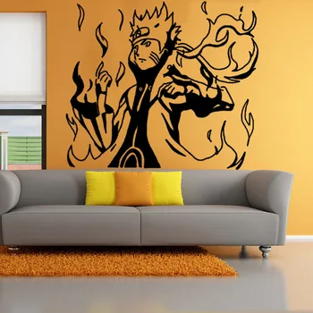 

DIY vinyl decorated room [9] naruto caricature wall stickers nine tails mode