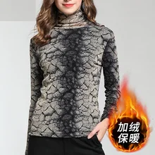 Зимняя водолазка вельветовые базовые плотные топы футболки Плюс Размер женский теплый пуловер с длинными рукавами универсальные Бархатные Топы Femme