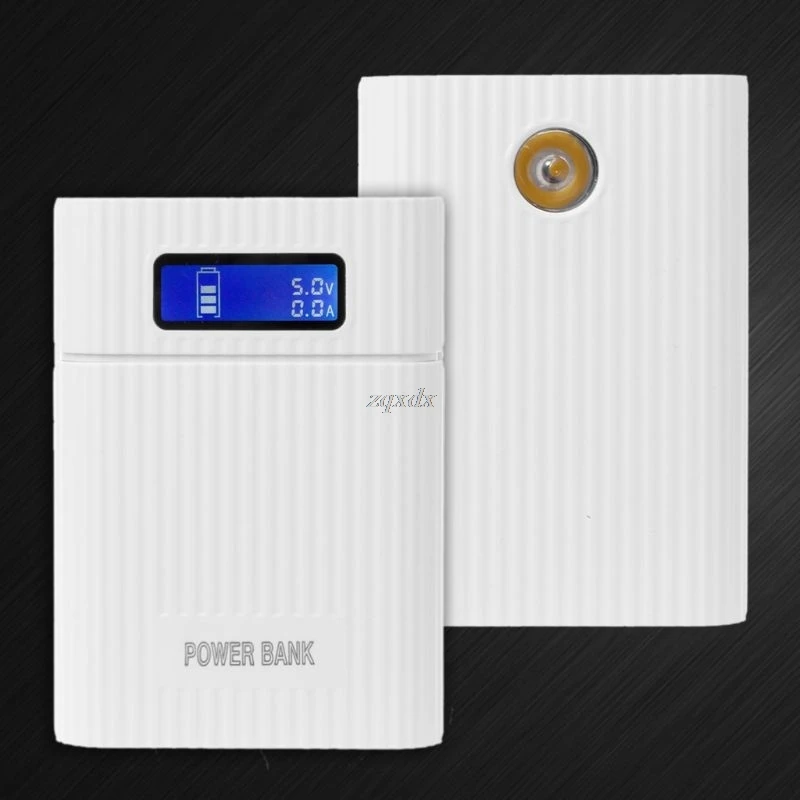 

Anti-Reverse DIY Power Bank Box 4x 18650 Battery LCD Display Dual USB Charger For iphone Smartphone Tablet FEB12 Dropship