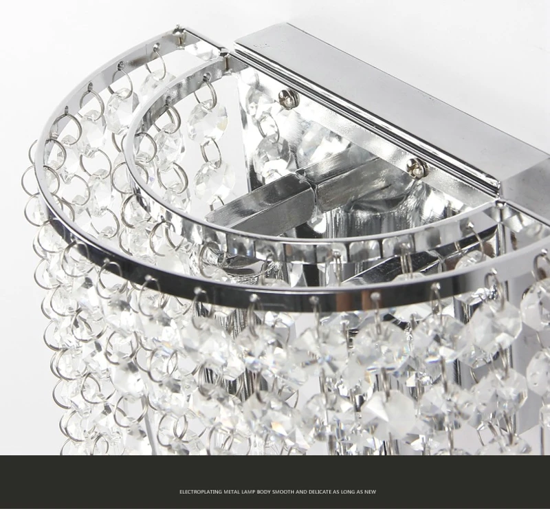Lâmpada de Parede do Quarto Sala de Estar Luzes do Banheiro Cristal Levou Moderna Corredor Arandela Home Indoor Decoração Iluminação E14 Luz 9 Luminárias de parede
