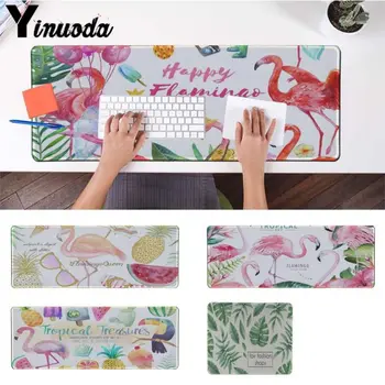 

Yinuoda Watercolor Plant leaves flamingo Fruit Gamer Speed Mice Rubber Mousepad Size for 30x90cm and 40x90cm Gaming Mousepads