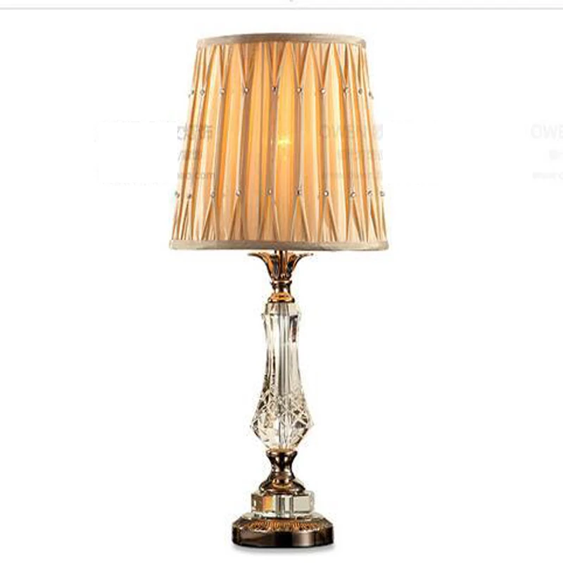 

Luxury crystal table lamp modern minimalist living room bedroom Continental European decorative lights hotel decorative FG664