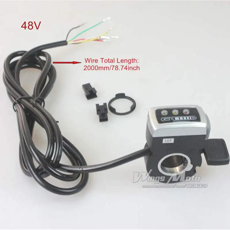 48V Performance Finger Change Speed Switch Indicator Waterproof E bike