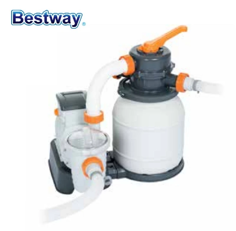 58495 Bestway 1000 Гал песочный фильтр для 1100-27200L бассейн wz прочный бак 6 позиционный клапан Топ фланцевый зажим анти листья и мусор