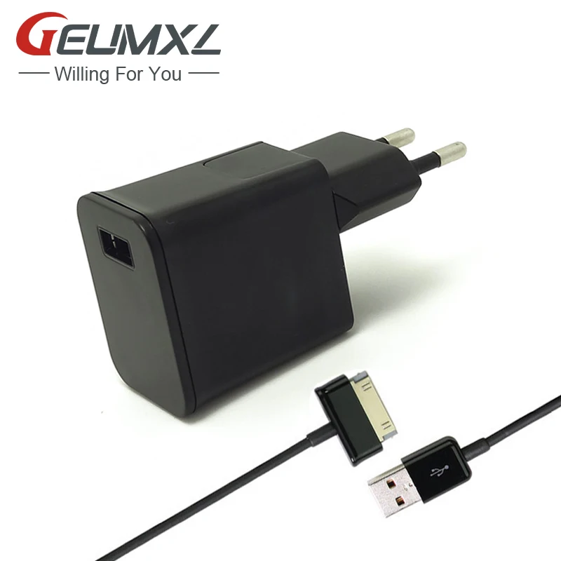 

5V 2A EU Plug Travel Wall Charger + 30pin USB Cable For Samsung Galaxy Tab 2 3 7.0 8.9 10.1 Note 2 Tablet P1000