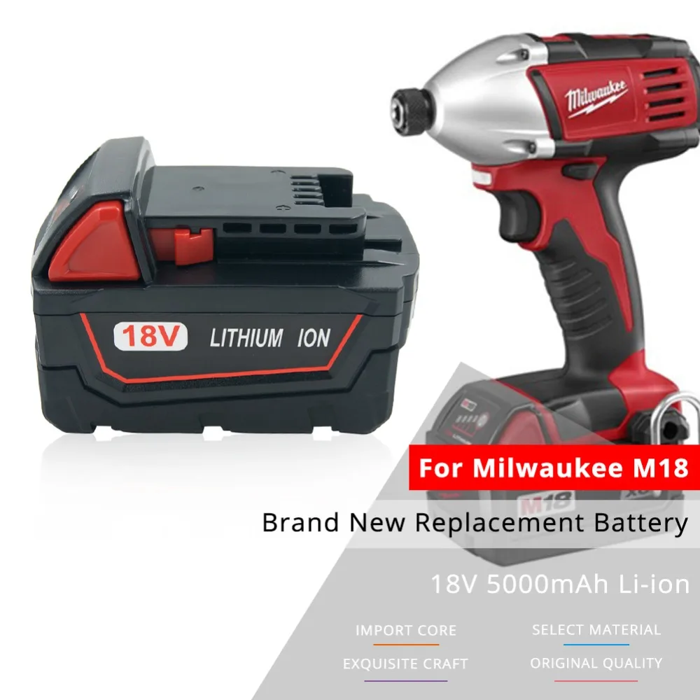Литиевая батарея для электроинструмента Milwaukee M18 XC 48 11 1850 1852 59 C18B Li18 18 в|battery for|battery