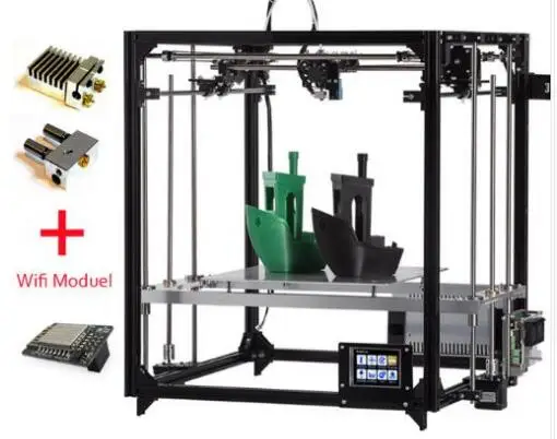 Flsun квадратный 3d принтер набор большая площадь печати 260*260*350 мм 3D-принтер с подогревом 3,2 дюймов сенсорный экран один рулон нити - Цвет: Touch Double E Wifi