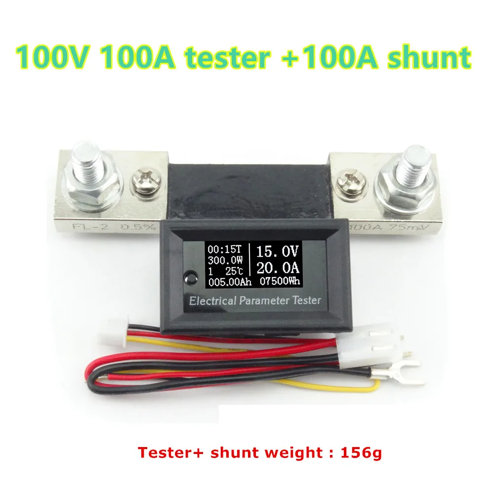 100A/75mV Shunt F/ 12v car B Digital led Amp Volt Meter 0-100A 4.5-30V Voltage 