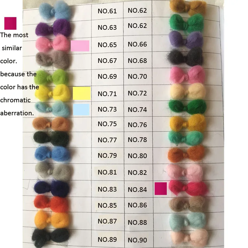 WFPFBEC 50g wool for felting merino wool fiber 70s Please leave a message color number for any choice of color