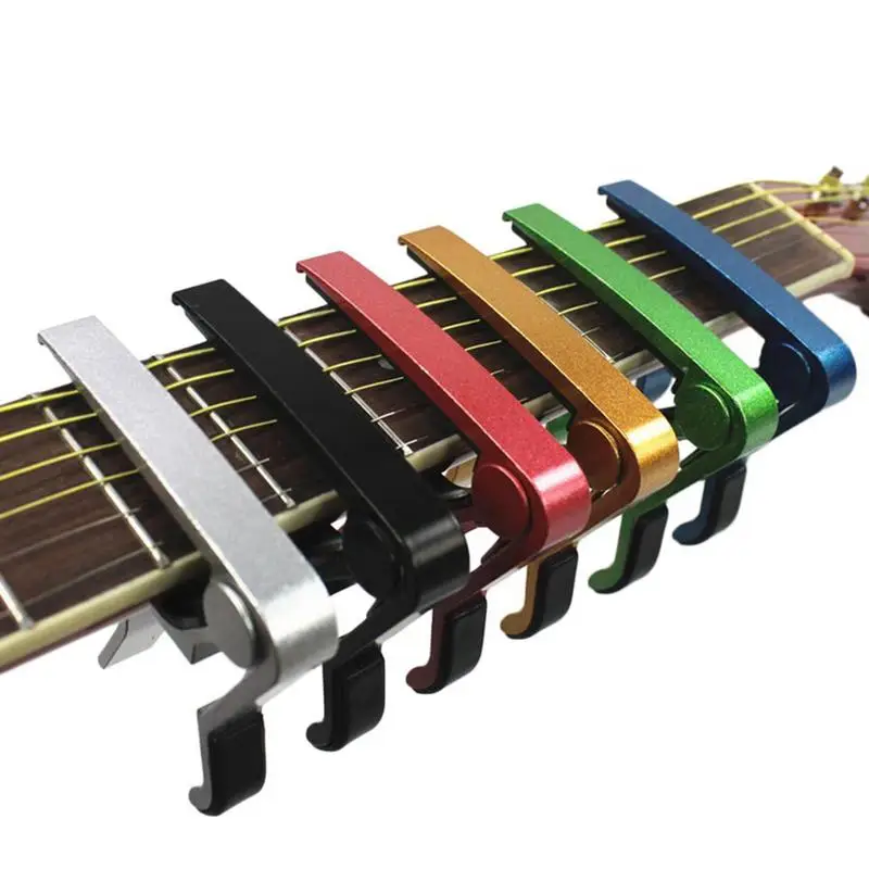

Sending Color Randomly High Quality Aluminium Alloy Metal Newest Guitar Bass Capo Quick Change Clamp Key Guitar Ukulele Capo