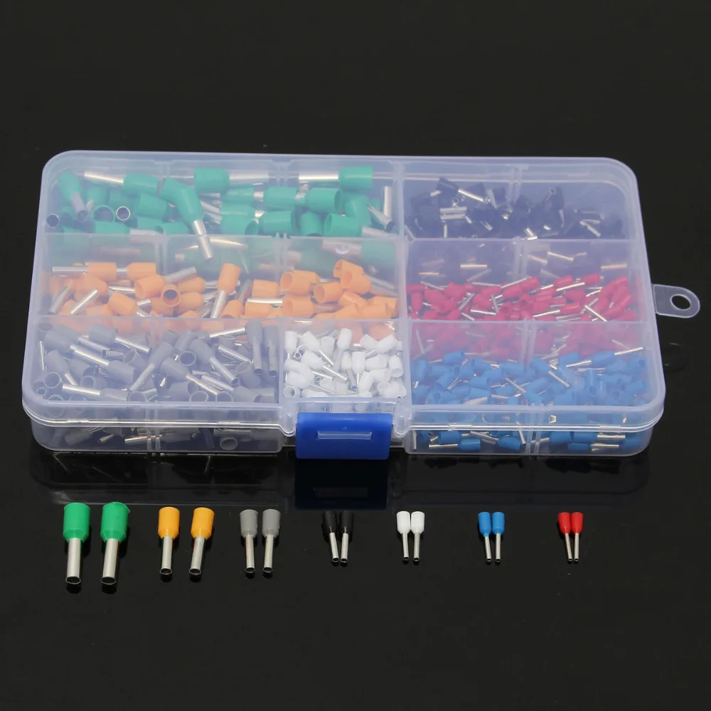 

Good Quality 600 Pcs AWG10-22 Insulated Ferrule Terminal Bootlace Ferrule Kit Wire Crimp Connector Assorted Set 0.5mm to 6mm