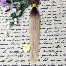 Full Shine 2016 Cheap Wholesale New Fall Fashion 100 Real Human Hair Extensions Ombre Color #4#18 Sew in Human Hair Weave