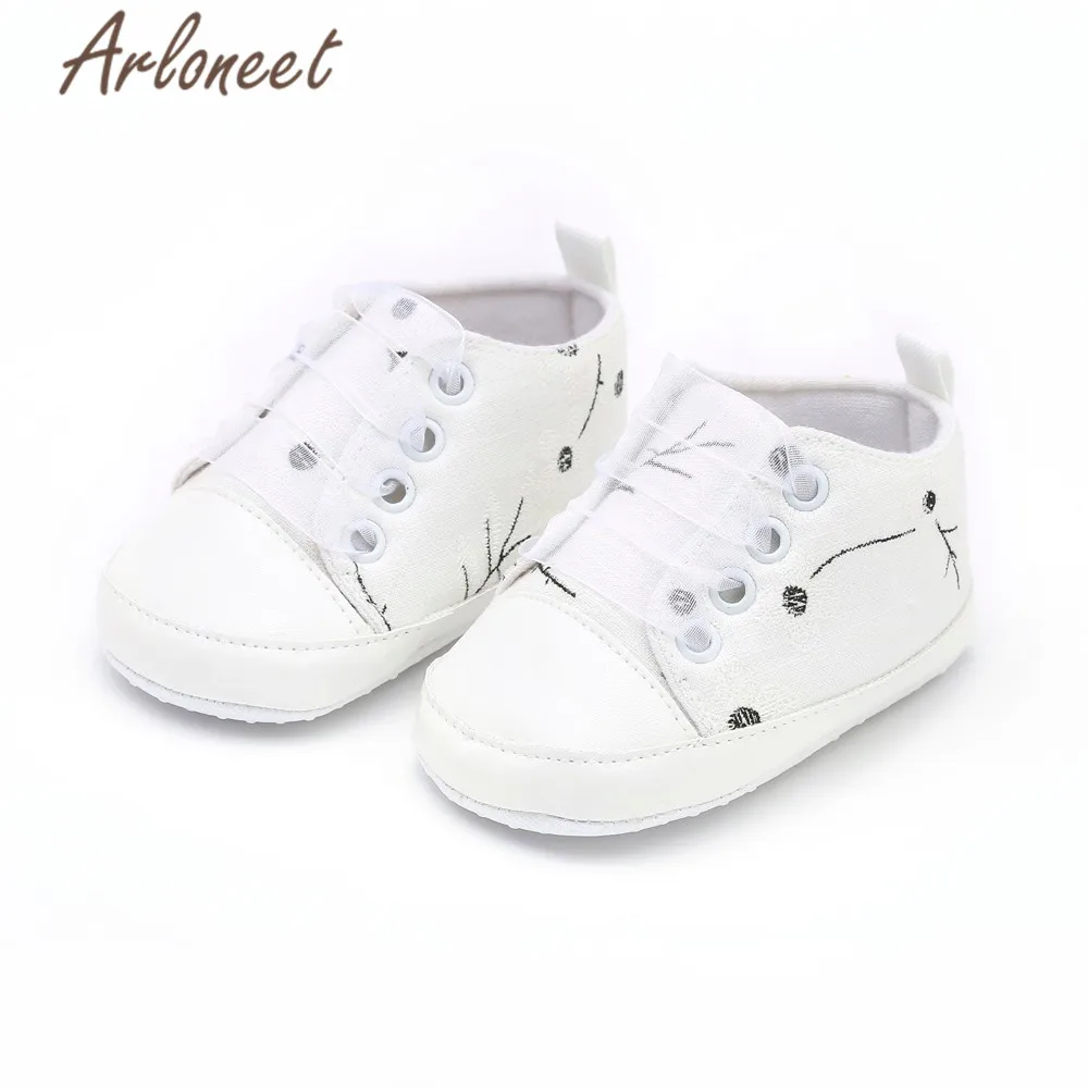 

ARLONEET Baby Shoes Girl Boy Canvas Anti-slip shoes boy sneakers Embroidery gift to party soft Kid fabric baby girl Crib shoes