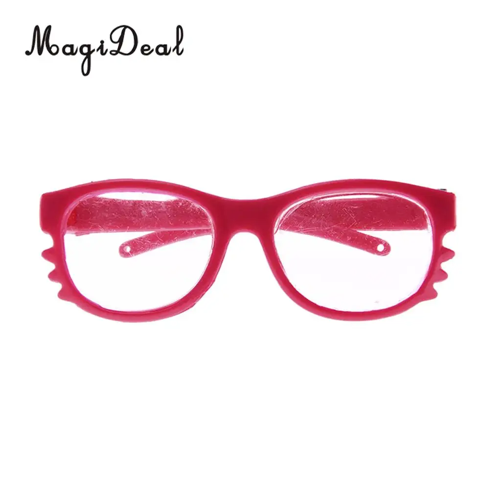 1Pair Cute Doll Glasses Black Eyeglasses Made for 18 inch American Doll My Life Dolls Clothes Accs Children Girls Toy