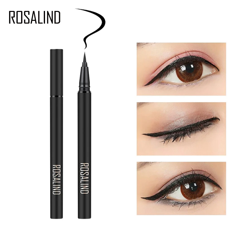

ROSALIND Eyeliner Stamp Makeup Black Waterproof Eyeliner Glitter For Eyes Long-lasting Cosmetics Shiny Pen Eye Liner