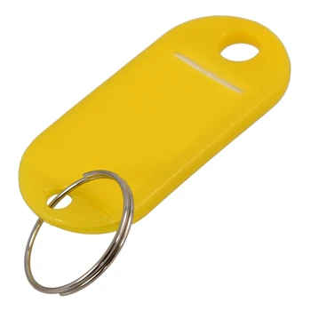 

Affordable New 50Pcs Plastic Keychain Key Tags ID Label Name Tags Split Ring
