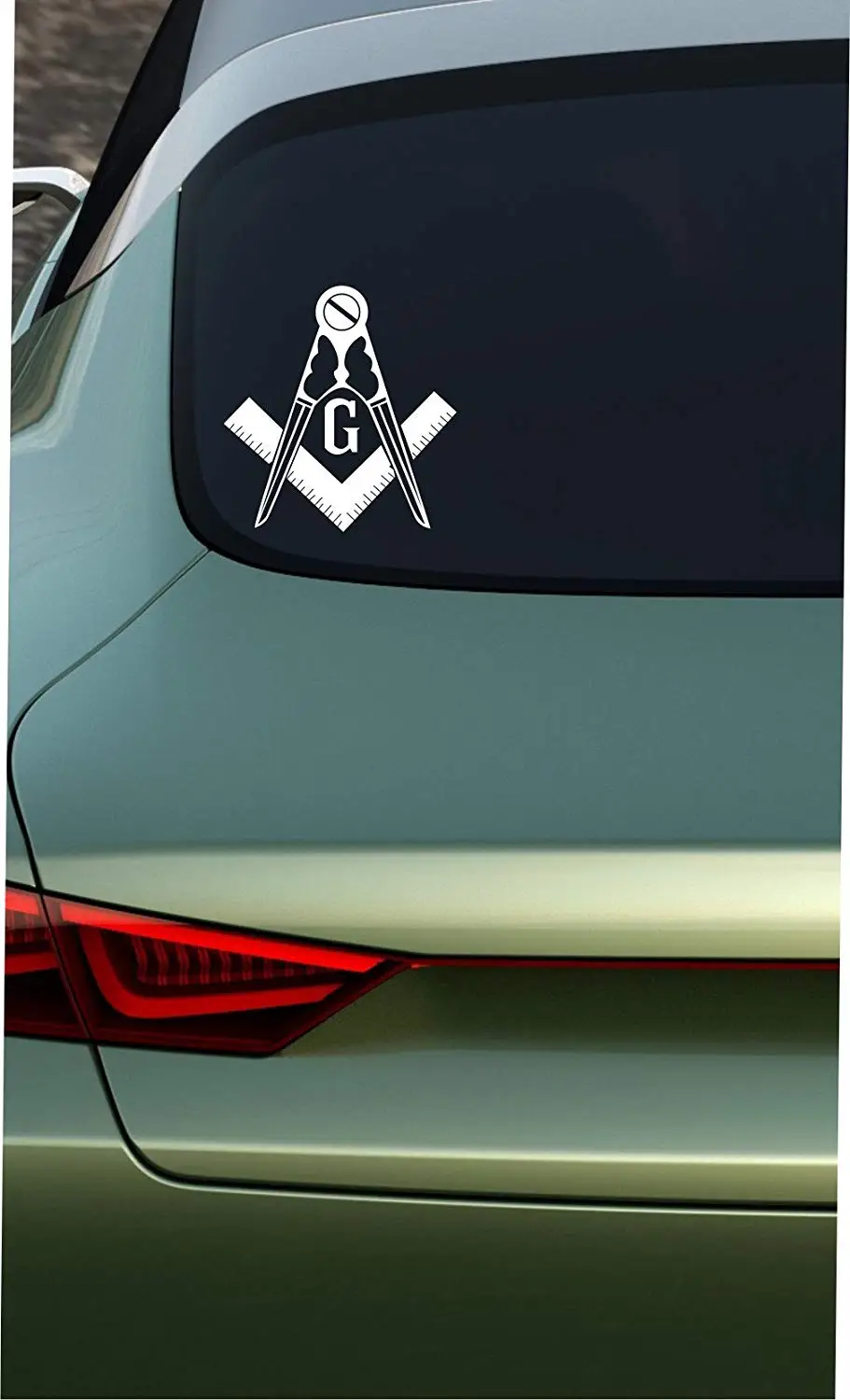 M8s наклейка Mason Fraternal Club Freemasons белая 9x9 см 4x4 дюйма|Наклейки на автомобиль| |
