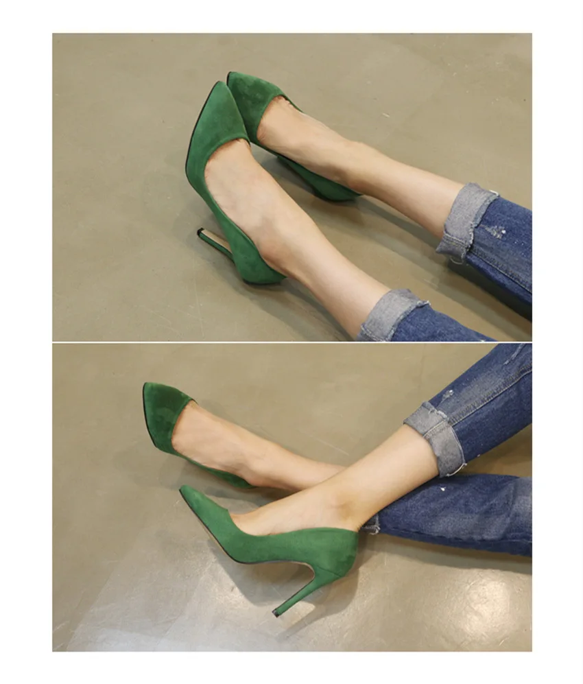 COWCOM/ г. Новые туфли на высоком каблуке-шпильке с острым носком замшевые черные туфли телесного цвета модная женская обувь GXF-2977-28