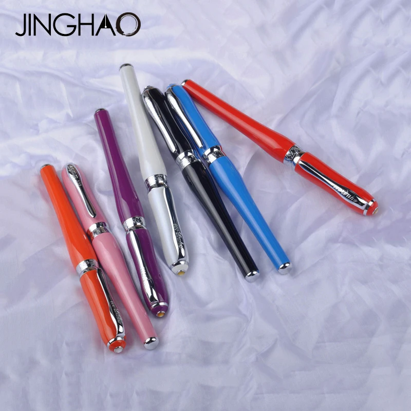 

Elegant 0.38mm Extra Fine Hooded Nib Fountain Pen Duke Silver Clip Metal Ladies Ink Pen Finance Pens with an Original Gift Box