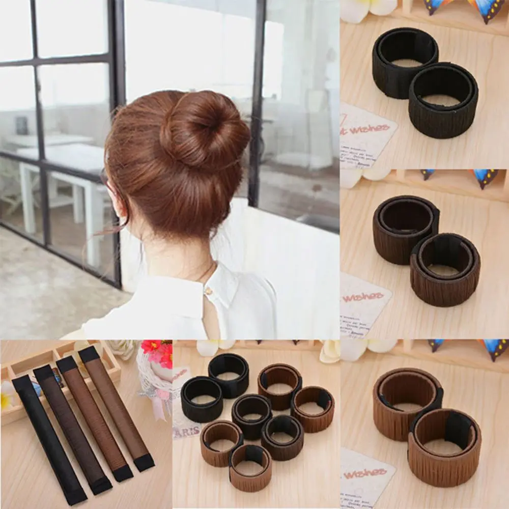 1pc Magic Hair Styling Multi Function Donut Girls Accessories French Twist DIY Tool Bun Maker drop shipping | Красота и здоровье