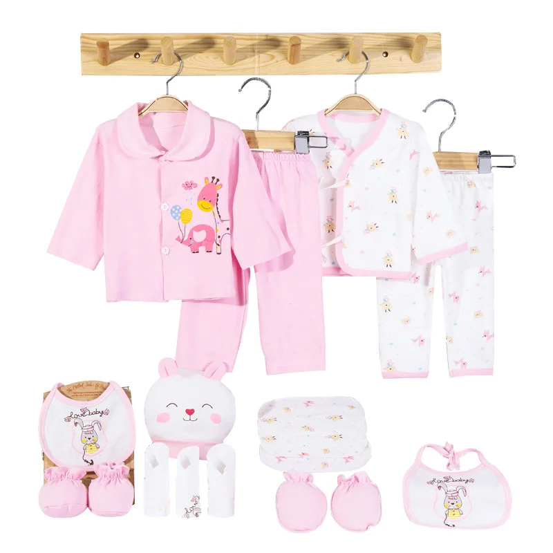 

Cartoon Cotton Newborn Clothes Set Unisex Soft Autumn Spring Baby Clothes Set Gift Infant Clothing for 0-6 Months